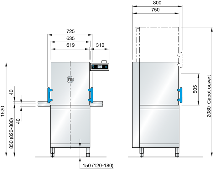 lave vaisselle à capot M-iClean